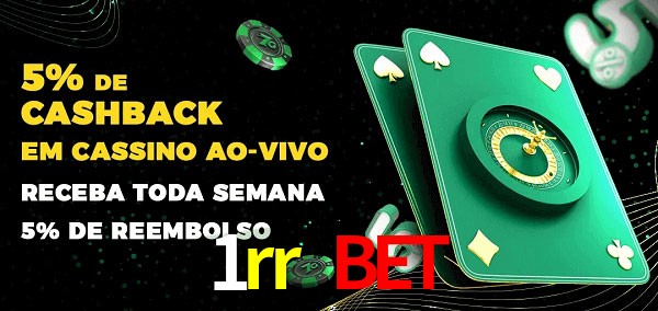 Promoções do cassino ao Vivo 1rr bet